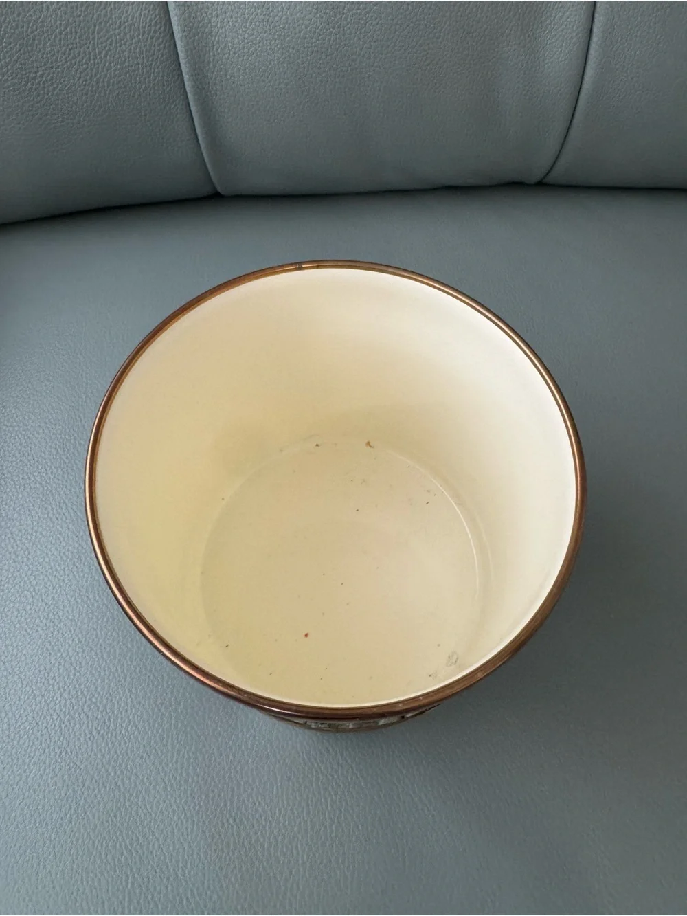 Authentic MacKenzie-Childs Courtly Check Cachepot Utensil Crock Brass Plaque